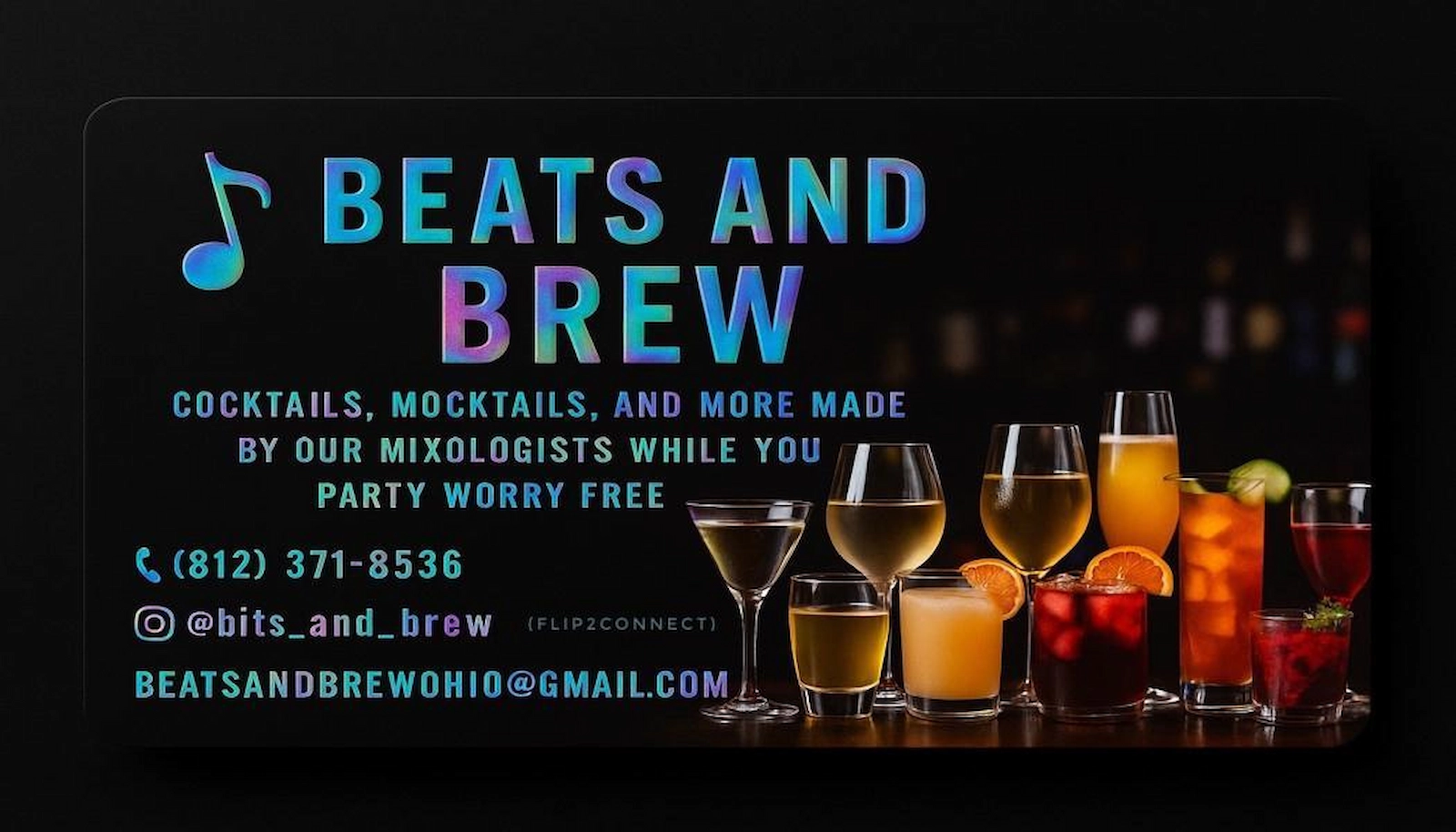 Beats & Brews cocktail presentation